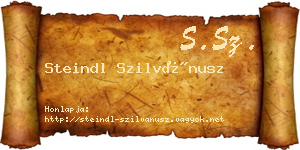 Steindl Szilvánusz névjegykártya